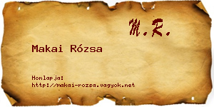Makai Rózsa névjegykártya