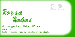 rozsa makai business card